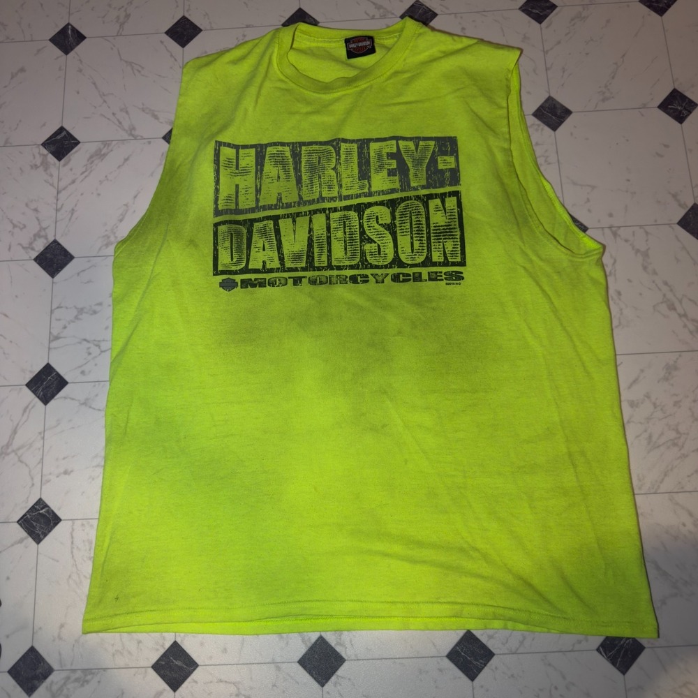 Harley-Davidson Myrtle Beach Neon Tank Top Size XL